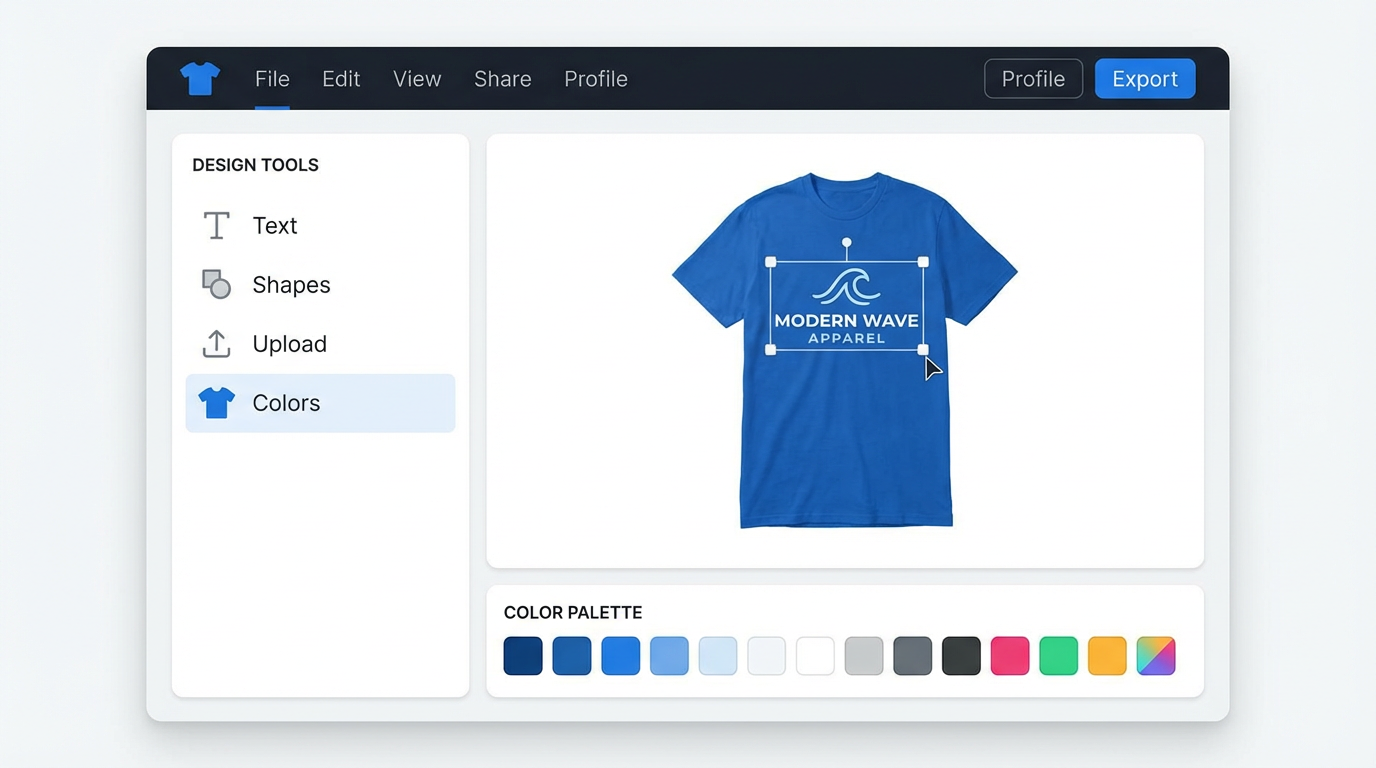 Online clothing designer tool