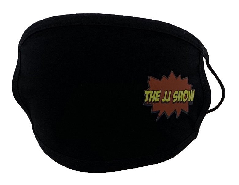Decorated Face Mask JJ Show Black Left Print